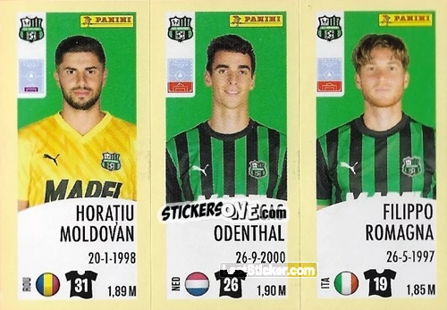 Cromo Horațiu Moldovan / Cas Odenthal / Filippo Romagna - Calciatori 2024-2025 n. 659 - Panini