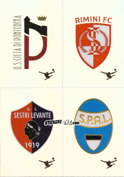 Figurina Scudetto Pontedera / Rimini / Sestri Levante / Spal - Calciatori 2024-2025 n. 701 - Panini
