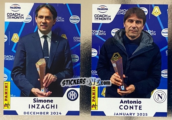 Cromo Simone Inzaghi / Antonio Conte - Calciatori 2024-2025 n. C37 - Panini