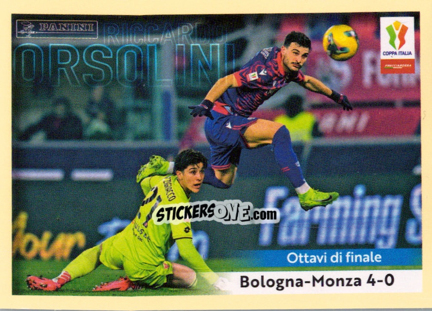 Figurina Bologna - Monza 4-0 (Riccardo Orsolini) - Calciatori 2024-2025 n. UPD10 - Panini