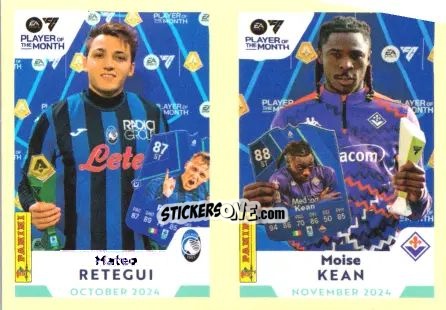 Figurina Mateo Retegui / Moise Kean - Calciatori 2024-2025 n. UPD13 - Panini