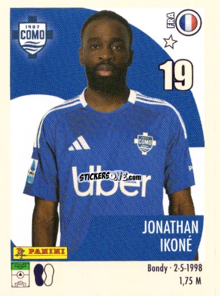 Figurina Jonathan Ikoné - Calciatori 2024-2025 n. U15 - Panini