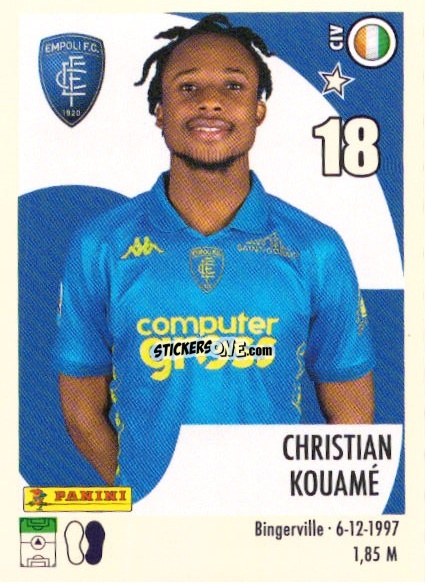 Cromo Christian Kouamé - Calciatori 2024-2025 n. U20 - Panini
