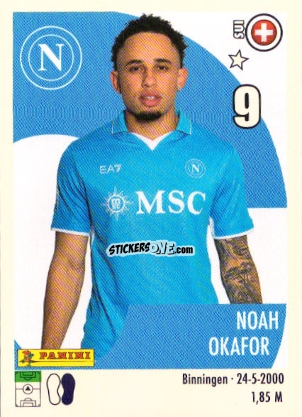 Figurina Noah Okafor - Calciatori 2024-2025 n. U60 - Panini