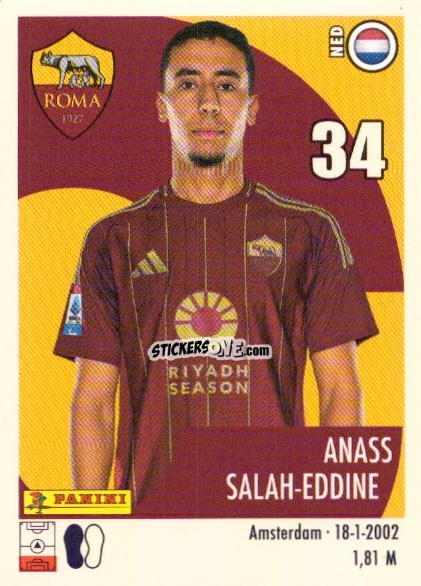 Figurina Anass Salah-Eddine - Calciatori 2024-2025 n. U68 - Panini