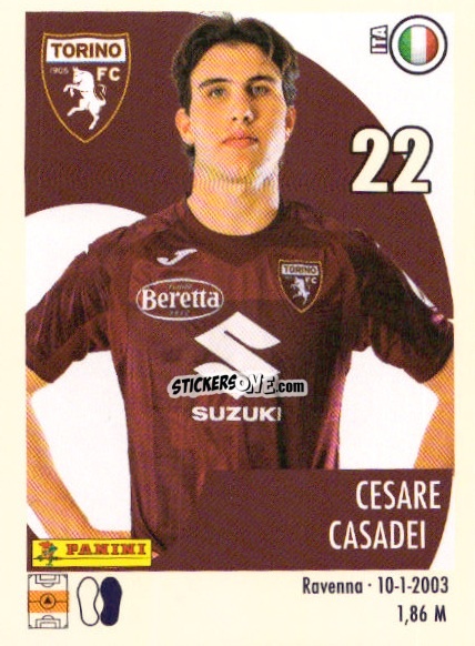 Figurina Cesare Casadei - Calciatori 2024-2025 n. U70 - Panini