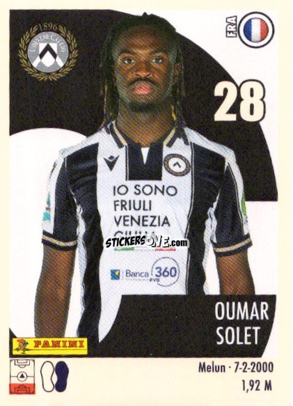 Cromo Oumar Solet - Calciatori 2024-2025 n. U74 - Panini