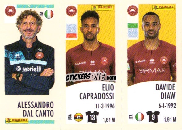Sticker Alessandro Dal Canto/elio Capradossi/davide Diaw - Calciatori 2024-2025 n. U86 - Panini