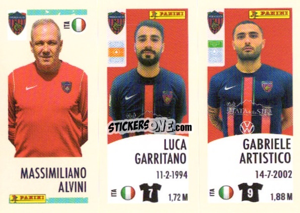 Cromo Massimiliano Alvini/luca Garritano/gabriele Artistico - Calciatori 2024-2025 n. U87 - Panini