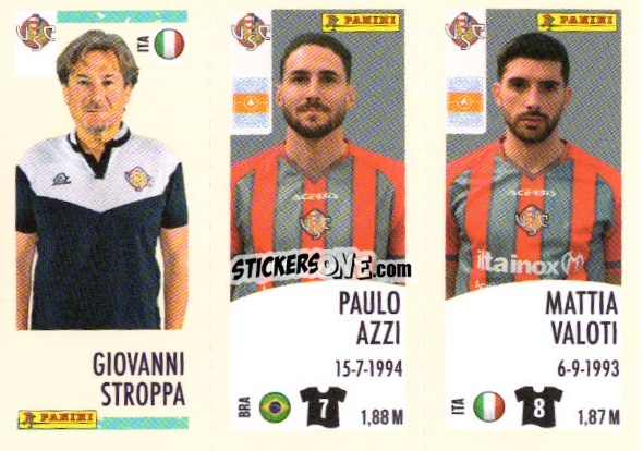 Figurina Giovanni Stroppa/paulo Azzi/mattia Valoti - Calciatori 2024-2025 n. U88 - Panini