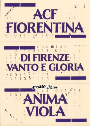 Figurina Slogan Fiorentina