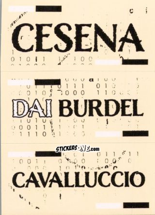 Figurina Slogan Cesena