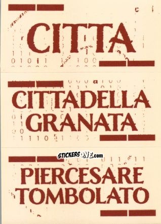 Figurina Slogan Cittadella