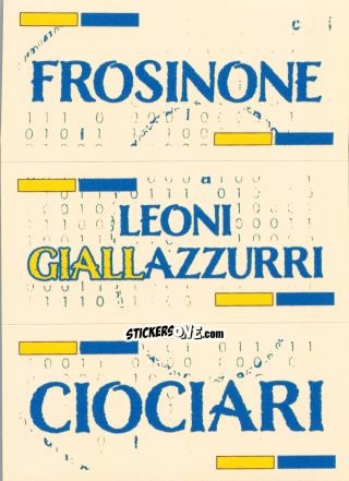 Figurina Slogan Frosinone