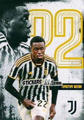 Cromo Timothy Weah - Juventus 2023-2024
 n. NB-13g - DAKA