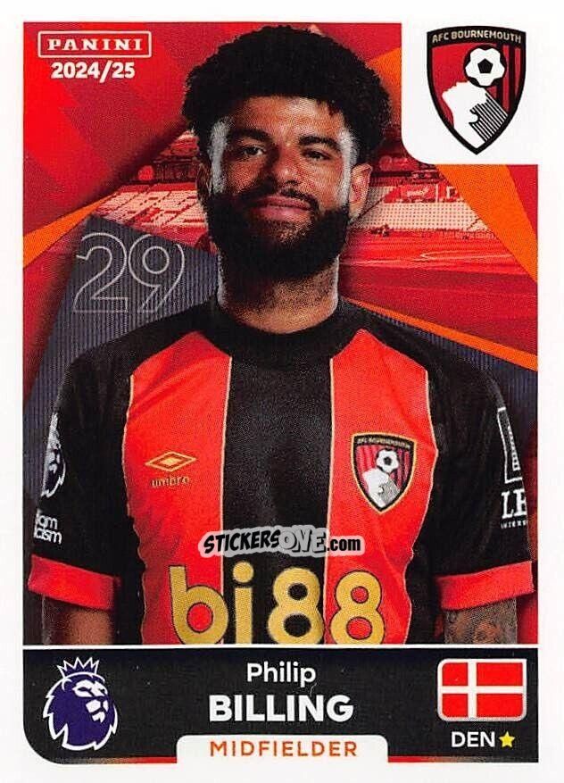 Sticker Philip Billing - English Premier League 2024-2025
 n. 40 - Panini