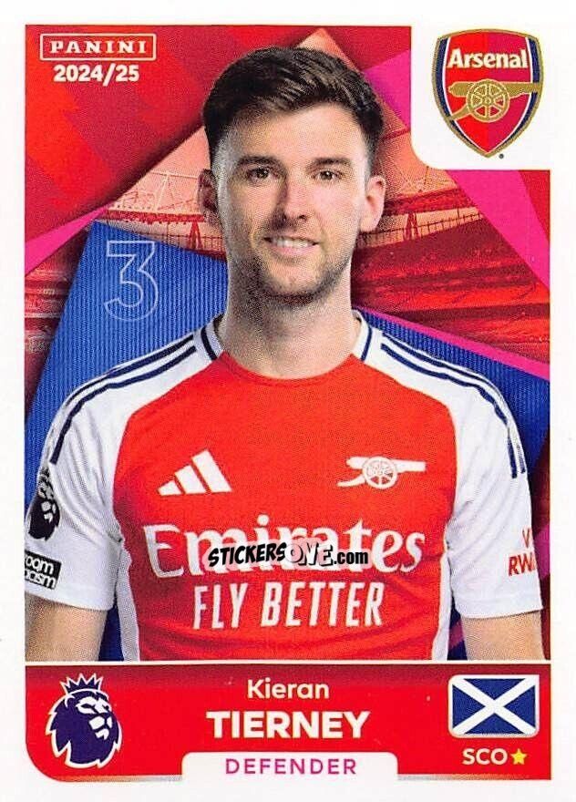 Figurina Kieran Tierney - English Premier League 2024-2025
 n. 59 - Panini