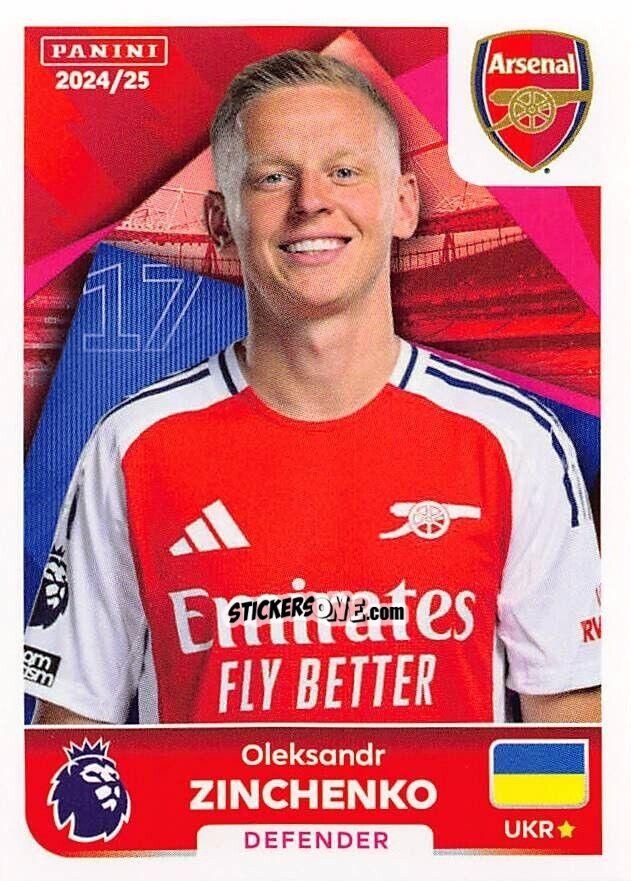 Figurina Oleksandr Zinchenko - English Premier League 2024-2025
 n. 62 - Panini