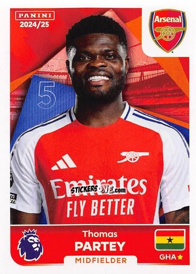 Sticker Thomas Partey - English Premier League 2024-2025
 n. 65 - Panini