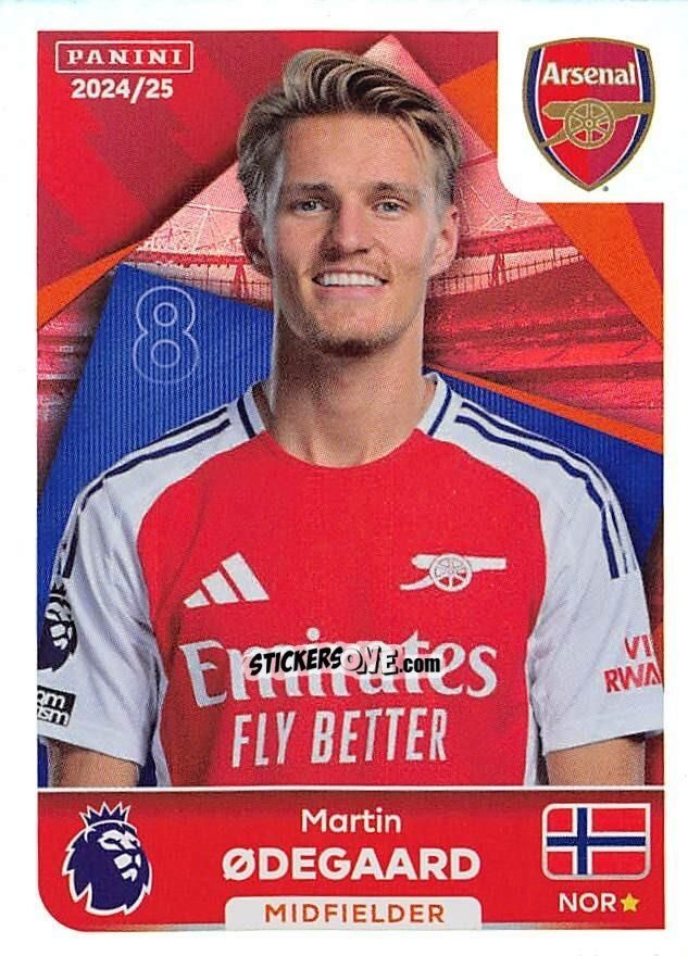 Figurina Martin Ødegaard (Captain) - English Premier League 2024-2025
 n. 66 - Panini