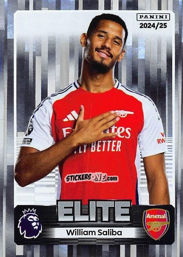 Sticker William Saliba (Elite) - English Premier League 2024-2025
 n. 75 - Panini