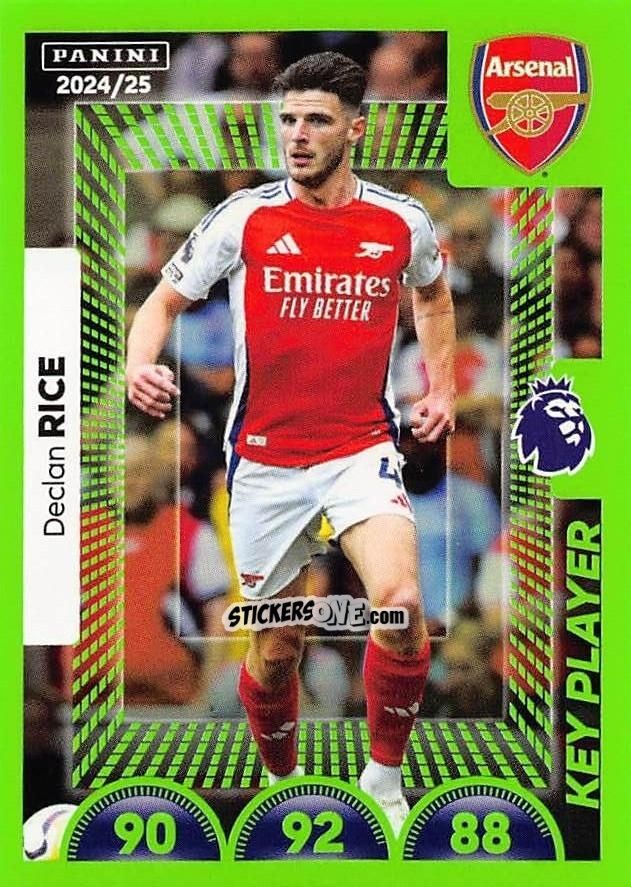Cromo Declan Rice (Key Player) - English Premier League 2024-2025
 n. 77 - Panini
