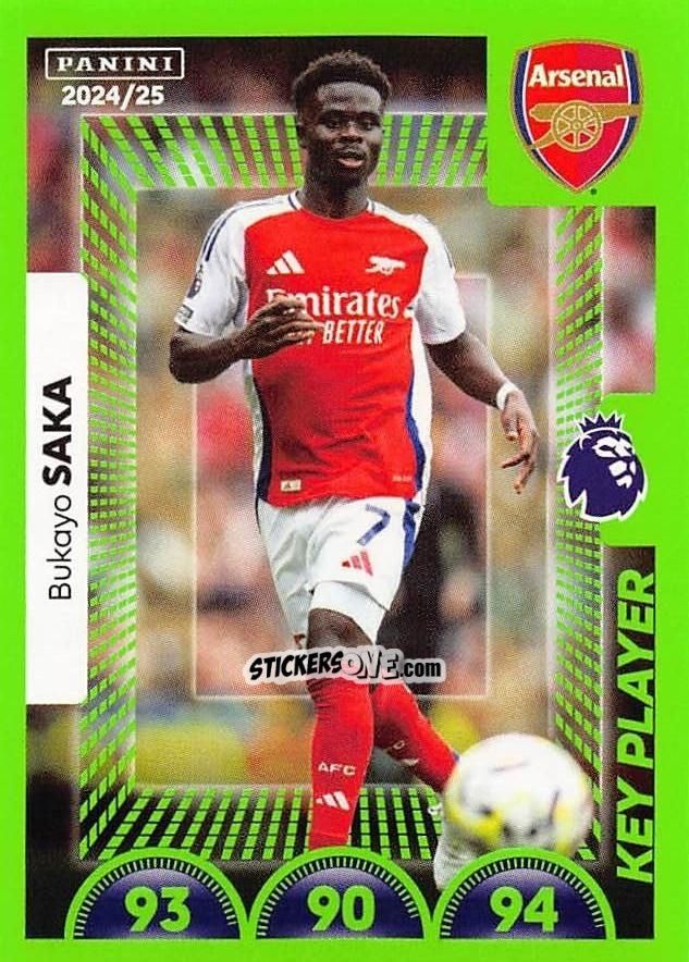 Figurina Bukayo Saka (Key Player) - English Premier League 2024-2025
 n. 78 - Panini
