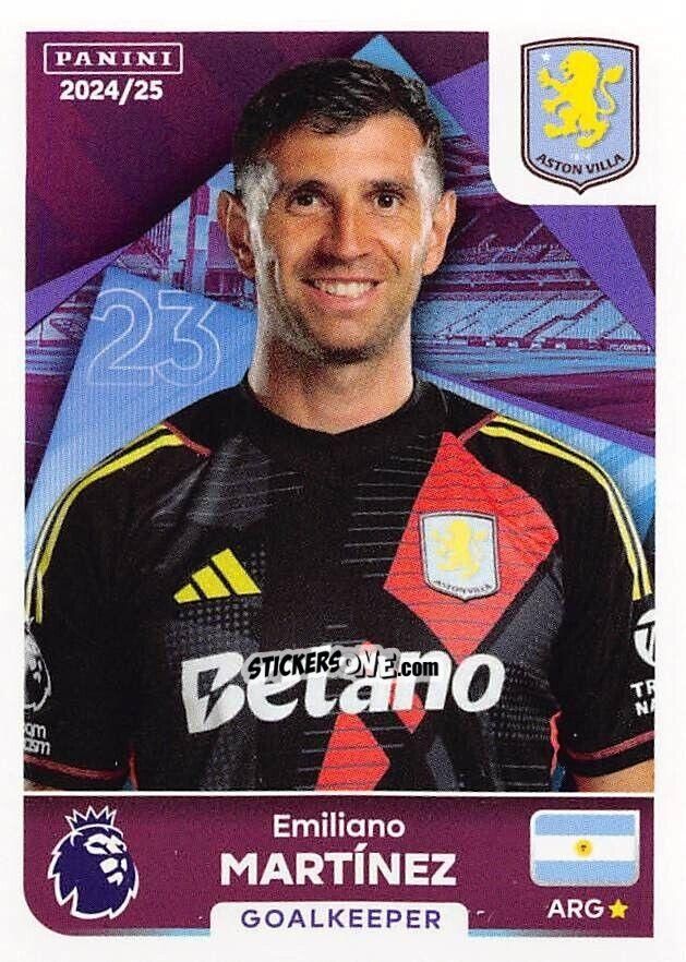 Figurina Emiliano Martínez - English Premier League 2024-2025
 n. 82 - Panini