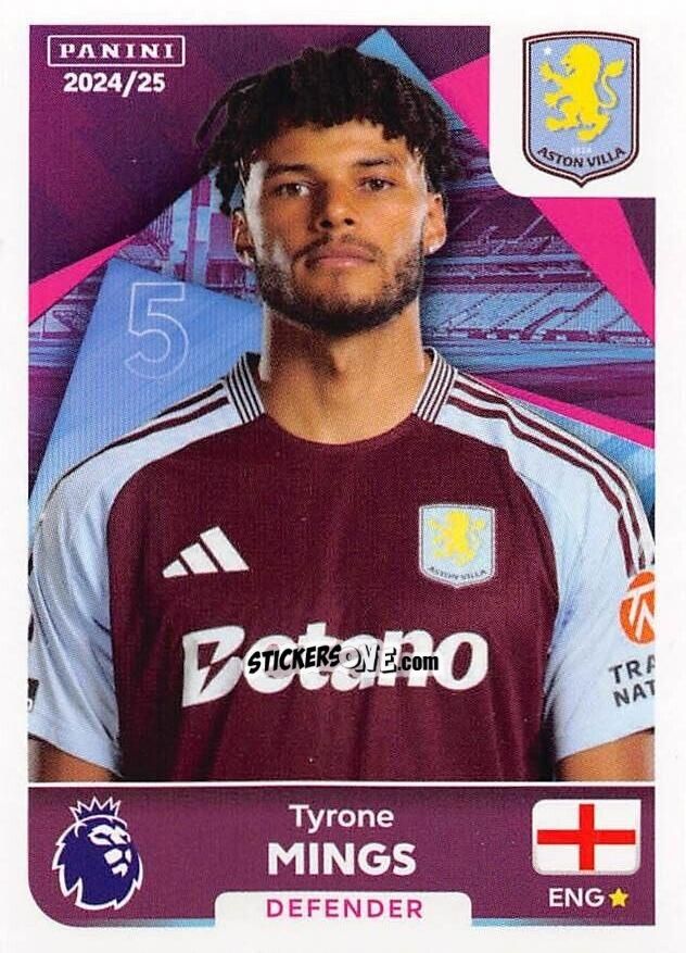 Sticker Tyrone Mings - English Premier League 2024-2025
 n. 90 - Panini
