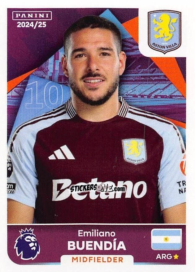 Cromo Emiliano Buendía - English Premier League 2024-2025
 n. 96 - Panini