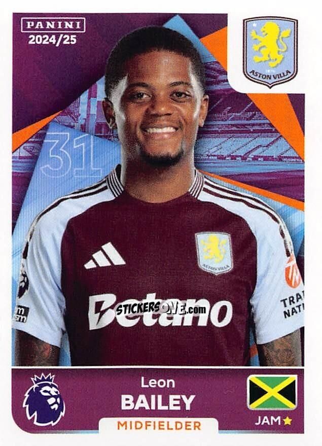 Sticker Leon Bailey - English Premier League 2024-2025
 n. 99 - Panini