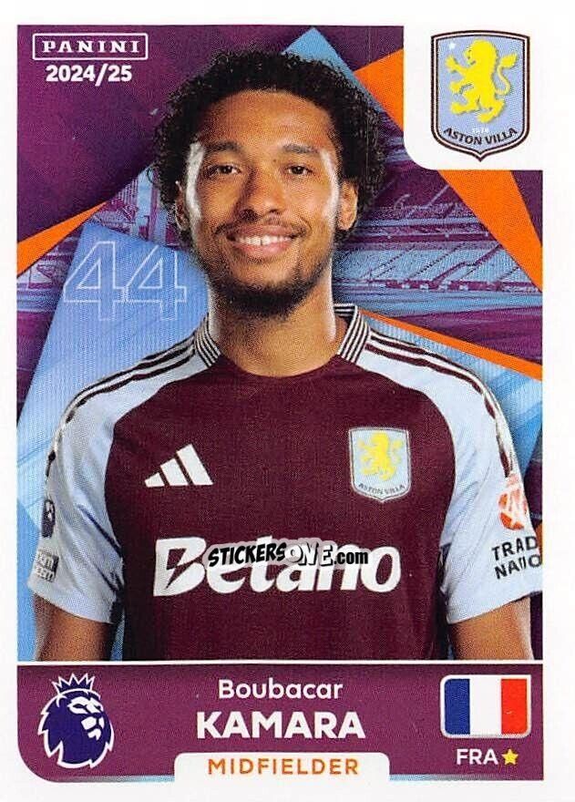 Sticker Boubacar Kamara - English Premier League 2024-2025
 n. 101 - Panini