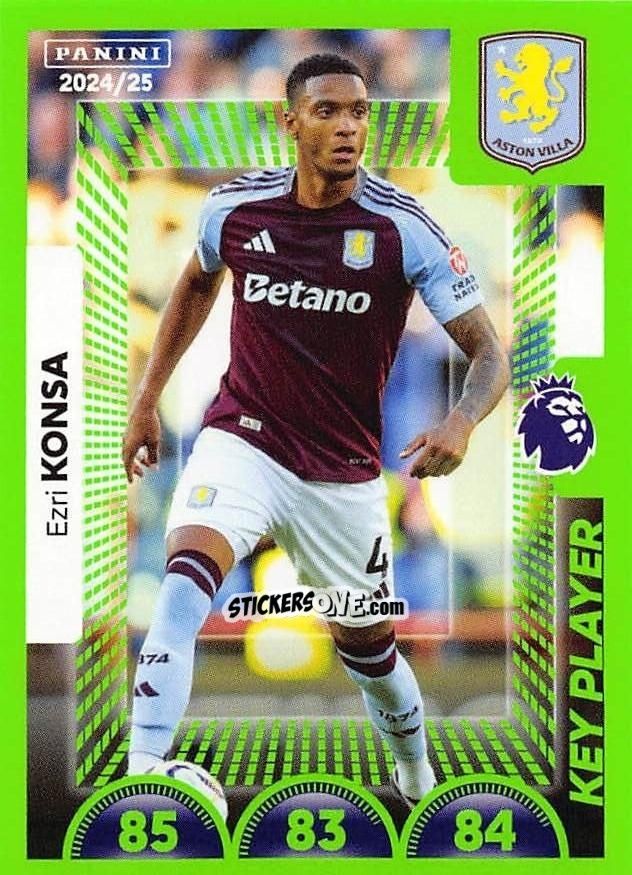 Figurina Ezri Konsa (Key Player) - English Premier League 2024-2025
 n. 106 - Panini