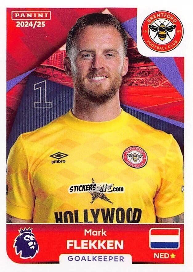 Sticker Mark Flekken - English Premier League 2024-2025
 n. 111 - Panini