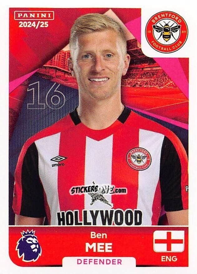 Cromo Ben Mee - English Premier League 2024-2025
 n. 113 - Panini
