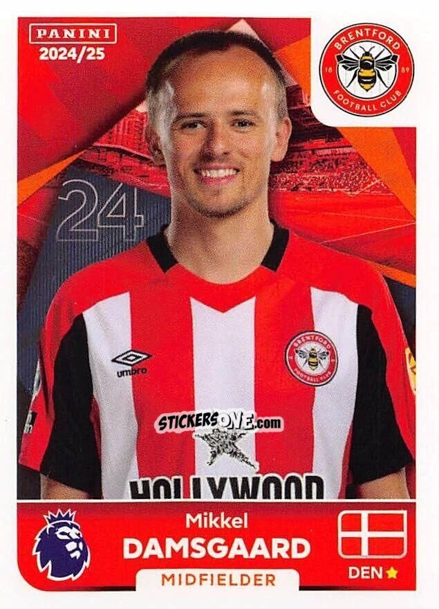 Sticker Mikkel Damsgaard - English Premier League 2024-2025
 n. 126 - Panini
