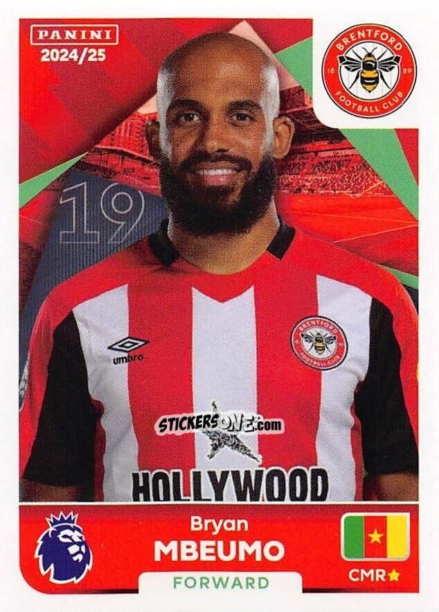 Sticker Bryan Mbeumo - English Premier League 2024-2025
 n. 130 - Panini