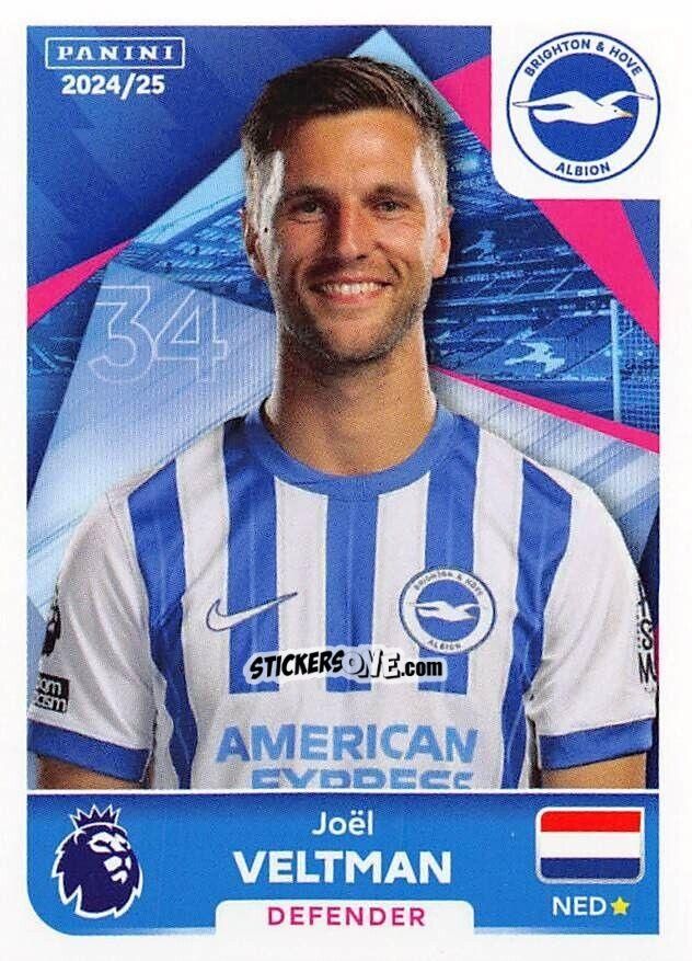 Cromo Joël Veltman - English Premier League 2024-2025
 n. 142 - Panini