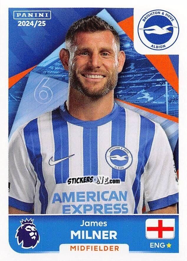 Cromo James Milner - English Premier League 2024-2025
 n. 143 - Panini