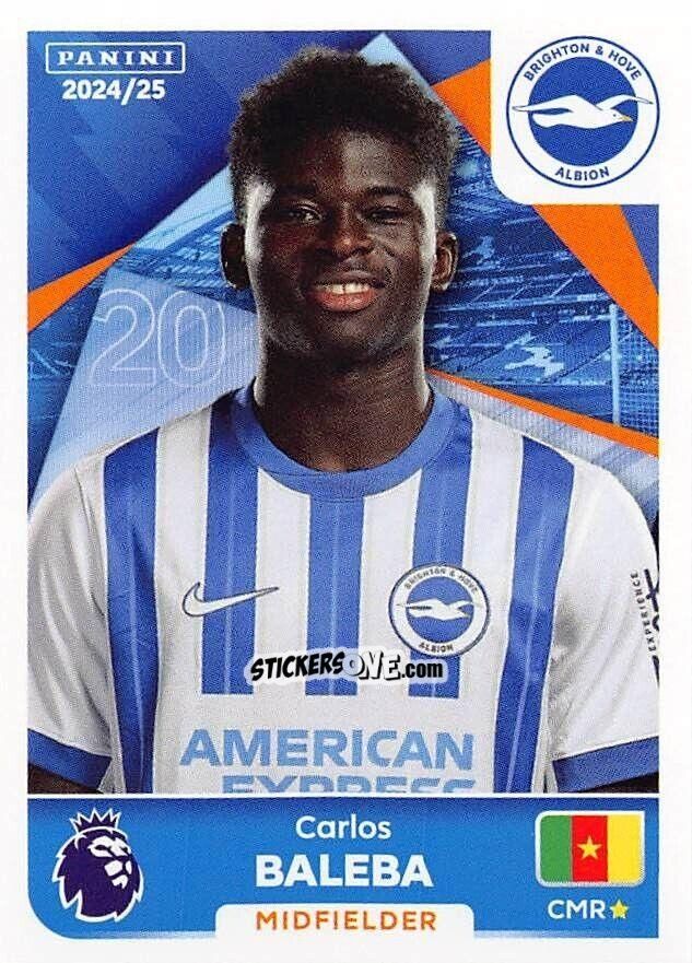 Cromo Carlos Baleba - English Premier League 2024-2025
 n. 151 - Panini