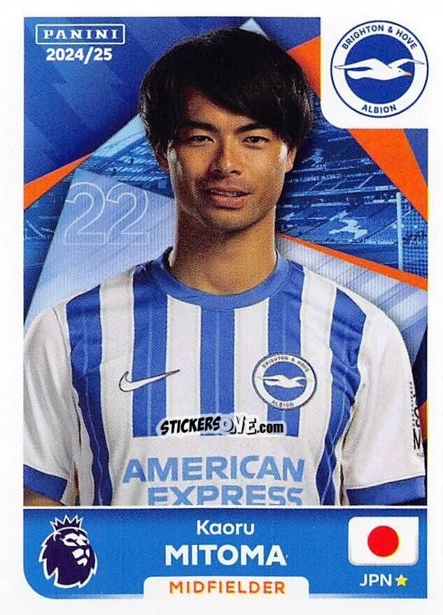 Cromo Kaoru Mitoma - English Premier League 2024-2025
 n. 152 - Panini