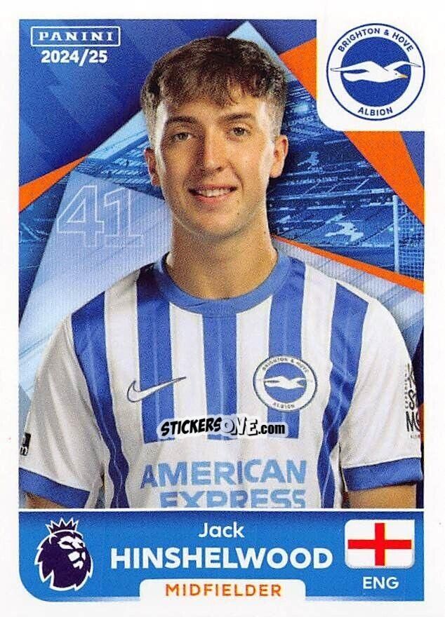 Cromo Jack Hinshelwood - English Premier League 2024-2025
 n. 155 - Panini