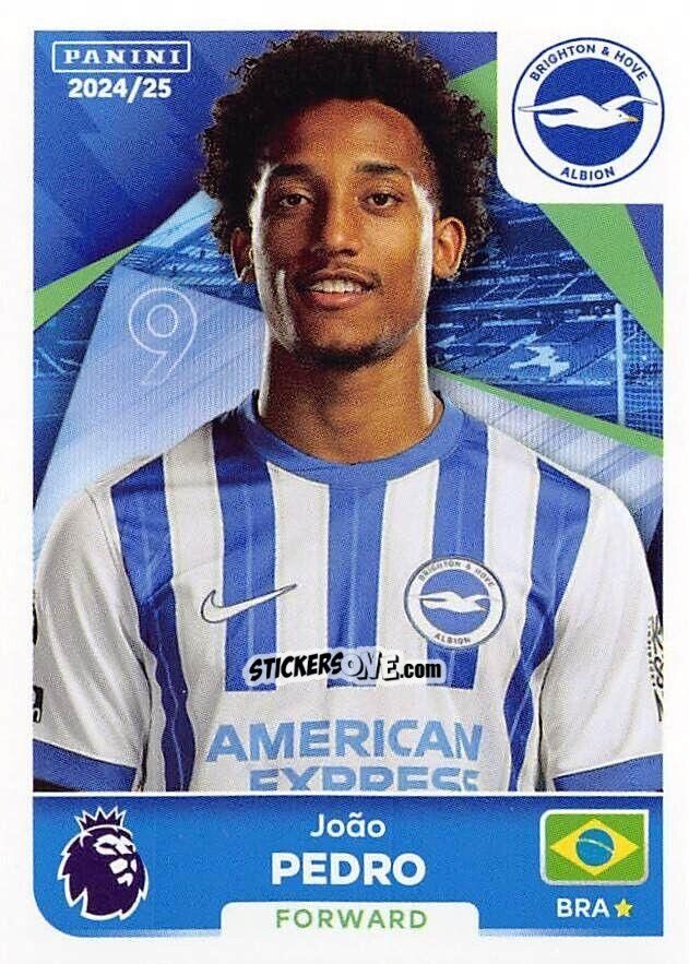 Cromo João Pedro - English Premier League 2024-2025
 n. 156 - Panini