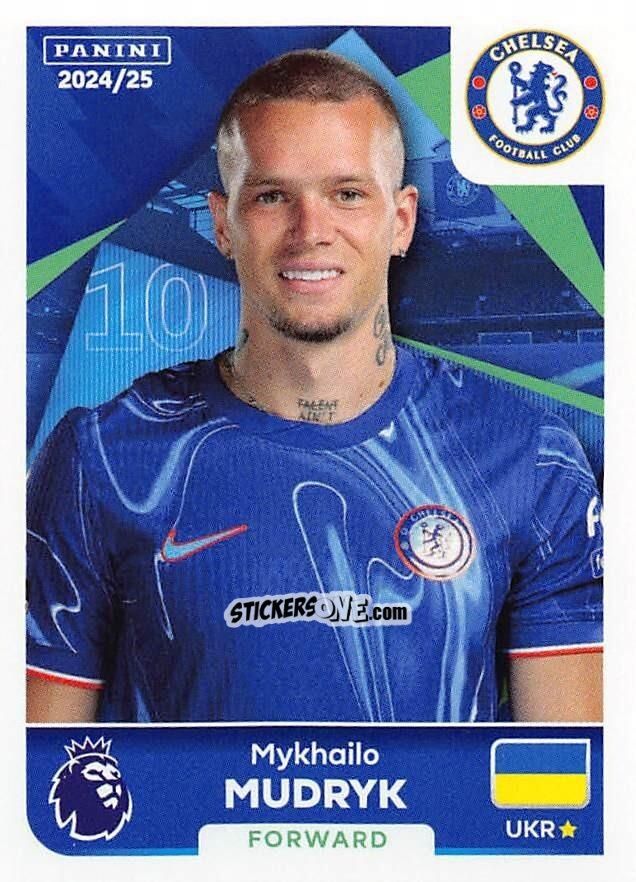 Figurina Mykhaylo Mudryk - English Premier League 2024-2025
 n. 185 - Panini