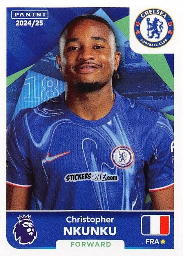 Figurina Christopher Nkunku - English Premier League 2024-2025
 n. 188 - Panini