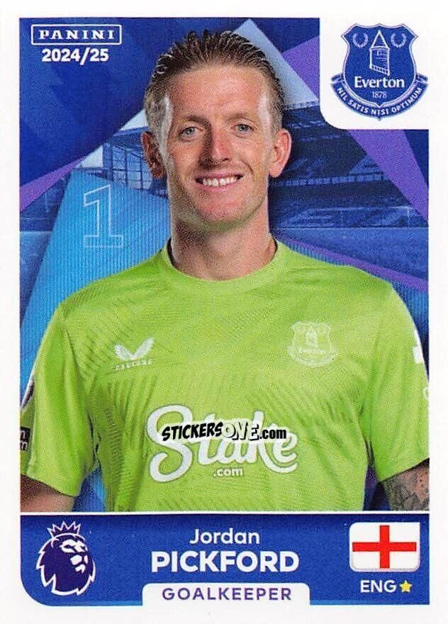 Sticker Jordan Pickford - English Premier League 2024-2025
 n. 227 - Panini
