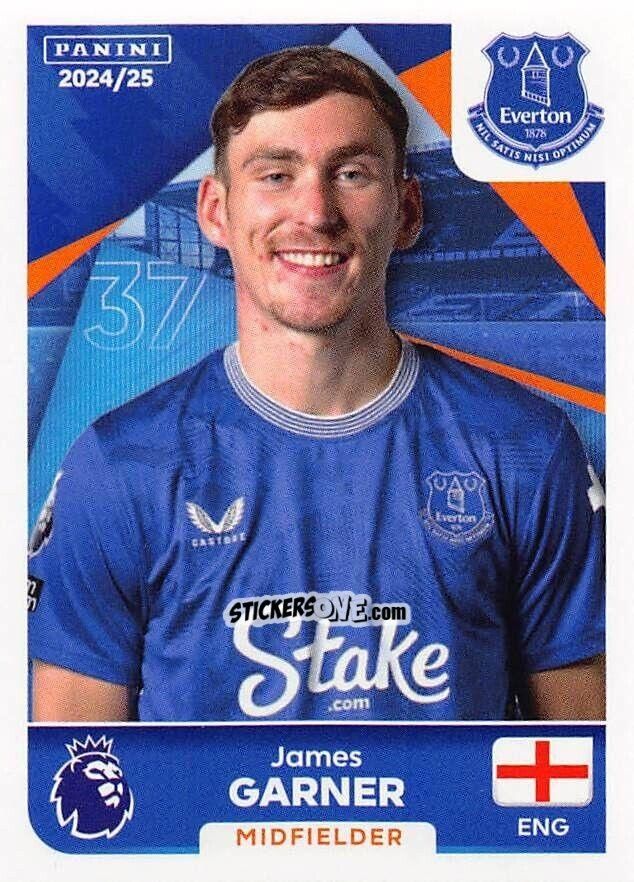 Figurina James Garner - English Premier League 2024-2025
 n. 241 - Panini