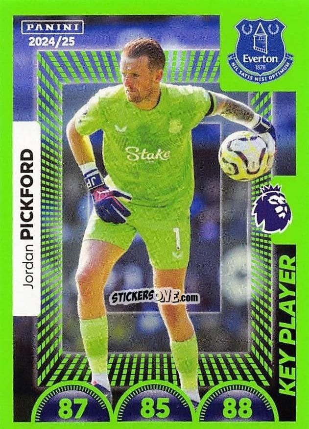 Sticker Jordan Pickford (Key Player) - English Premier League 2024-2025
 n. 251 - Panini