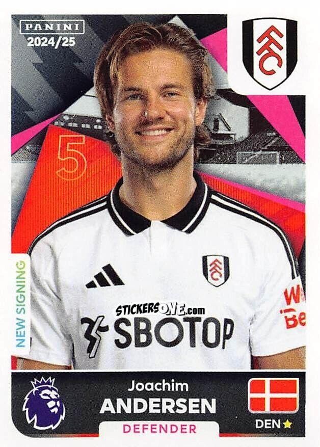 Figurina Joachim Andersen - English Premier League 2024-2025
 n. 263 - Panini