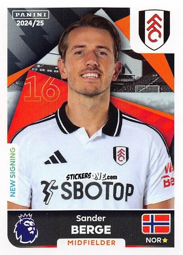 Figurina Sander Berge - English Premier League 2024-2025
 n. 269 - Panini